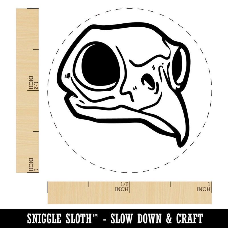 Owl Bird Skull Bones Skeleton Self-Inking Rubber Stamp Crafting Planners