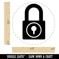 Padlock Locked Keyhole Security Symbol Self-Inking Rubber Stamp Crafting Planner