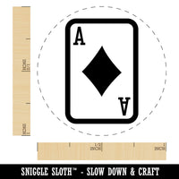 Playing Card Ace of Diamonds Self-Inking Rubber Stamp Crafting Planners
