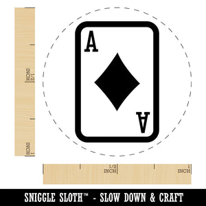 Playing Card Ace of Diamonds Self-Inking Rubber Stamp Crafting Planners
