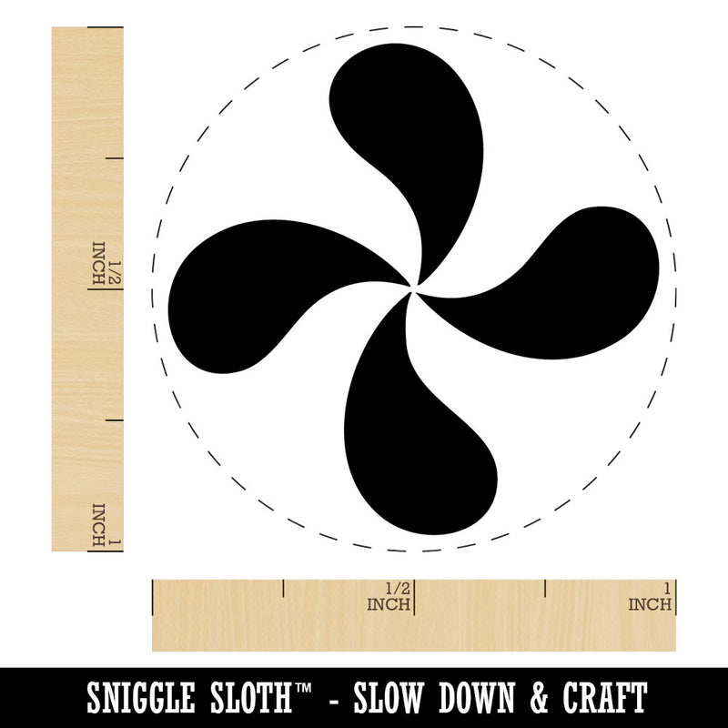 Simple Swirling Flower Self-Inking Rubber Stamp for Stamping Crafting Planners