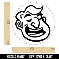 Smiling Talking Man Cartoon Head Self-Inking Rubber Stamp Crafting Planners
