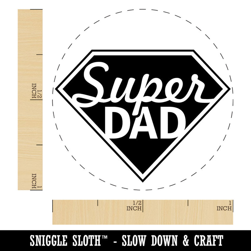 Super Dad Father's Day Superhero Diamond Self-Inking Rubber Stamp Crafting