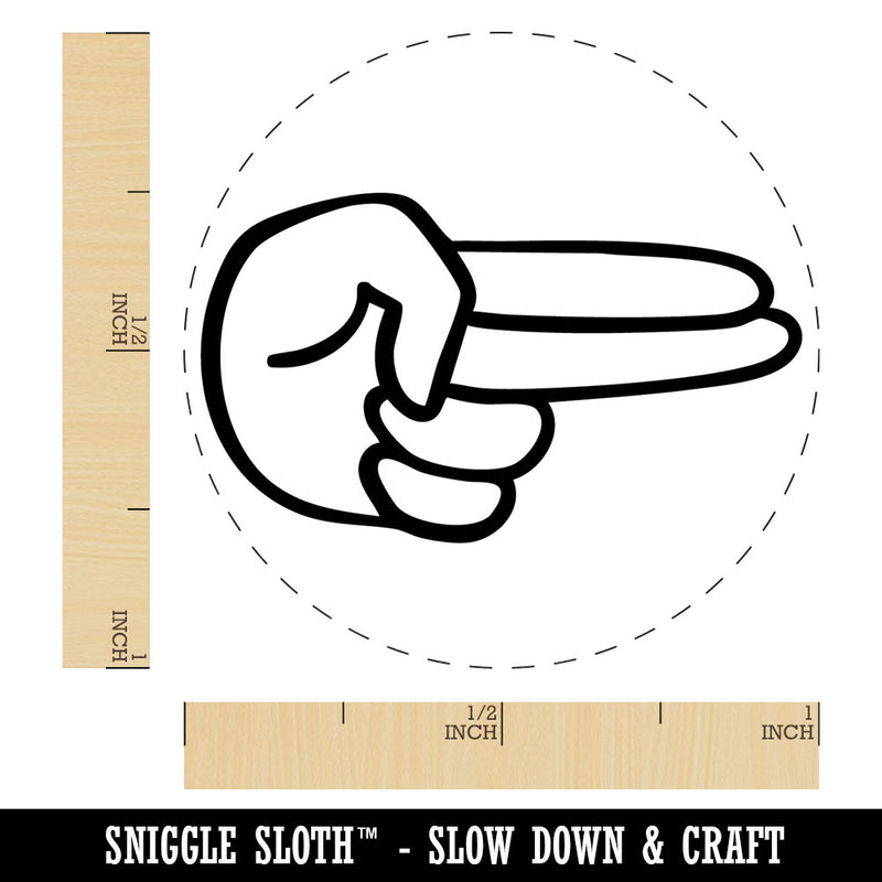 Two Finger Pointing Hand Self-Inking Rubber Stamp for Stamping Crafting Planners
