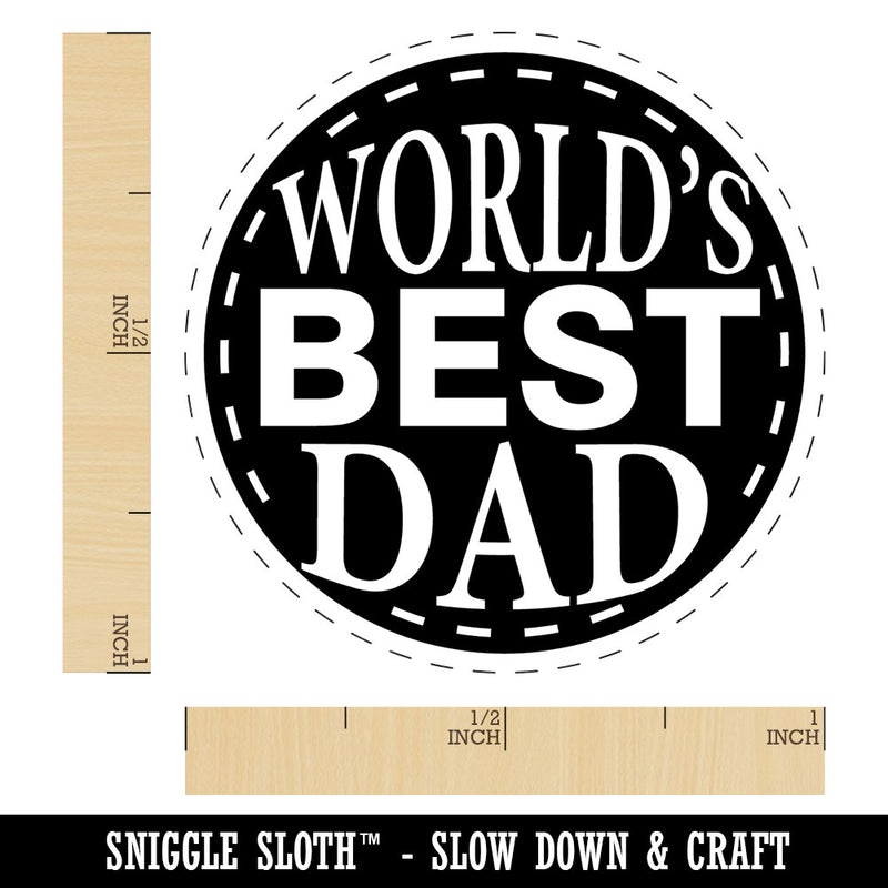 World's Best Dad Globe Father's Day Self-Inking Rubber Stamp Crafting Planners
