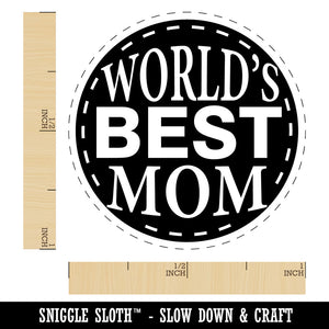 World's Best Mom Globe Mother's Day Self-Inking Rubber Stamp Crafting Planners