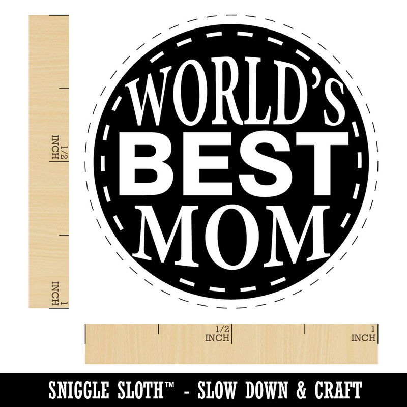 World's Best Mom Globe Mother's Day Self-Inking Rubber Stamp Crafting Planners