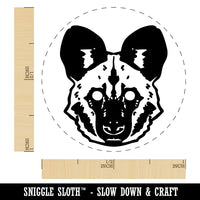 African Wild Dog Head Self-Inking Rubber Stamp for Stamping Ink Stamper Crafting Planners