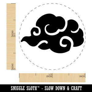 Asian Cloud Swirl Float Weather Sky Self-Inking Rubber Stamp for Stamping Ink Stamper Crafting Planners