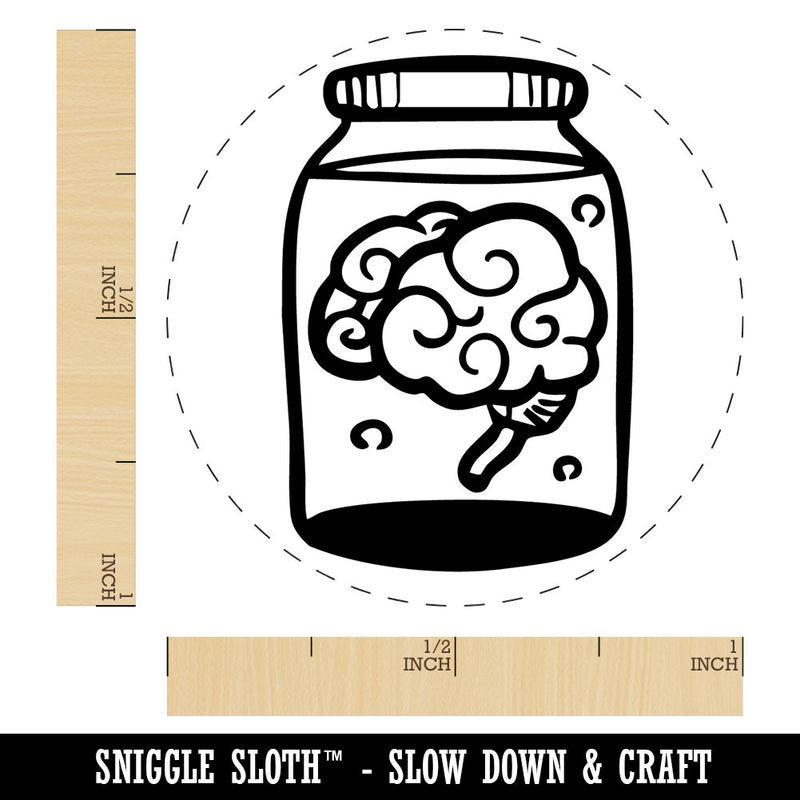 Brain In a Jar Science Fiction Scifi Self-Inking Rubber Stamp for Stamping Ink Stamper Crafting Planners