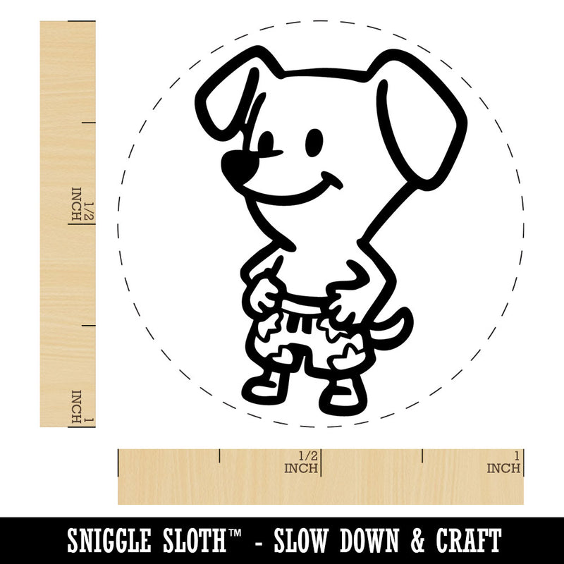 Cartoon Dog Summer Swimsuit Trunks Shorts Self-Inking Rubber Stamp for Stamping Ink Stamper Crafting Planners