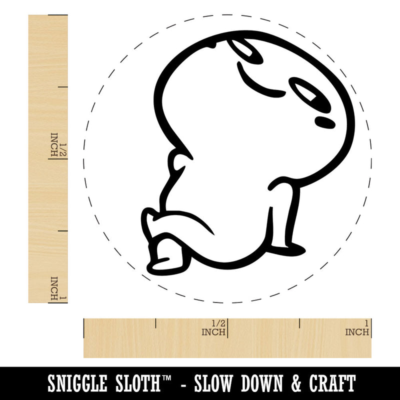 Coy Smiling Smug Funny Emote Self-Inking Rubber Stamp for Stamping Ink Stamper Crafting Planners