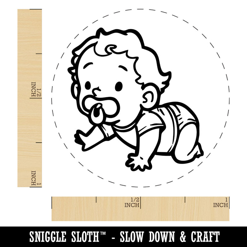 Crawling Baby Pacifier Diaper Toddler Child Self-Inking Rubber Stamp for Stamping Ink Stamper Crafting Planners