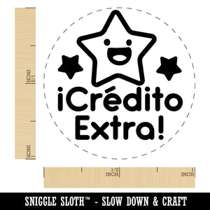 Credito Extra Credit Star School Student Self-Inking Rubber Stamp for Stamping Ink Stamper Crafting Planners