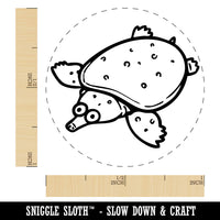 Cute Cartoon Soft-Shelled Turtle Softshell Self-Inking Rubber Stamp for Stamping Ink Stamper Crafting Planners