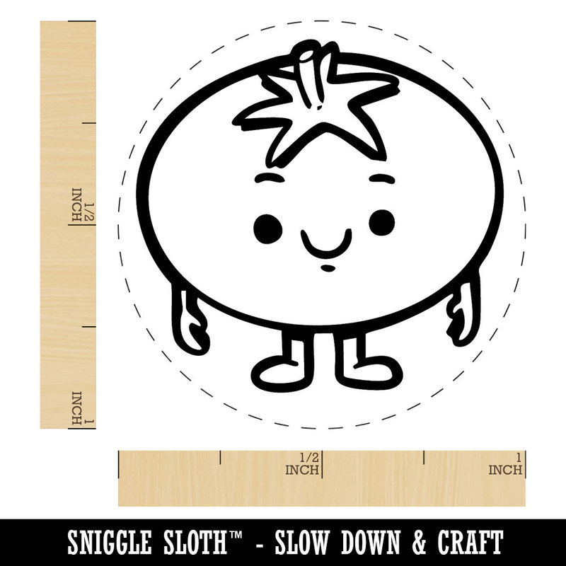 Cute Cartoon Tomato Fruit Friend Self-Inking Rubber Stamp for Stamping Ink Stamper Crafting Planners
