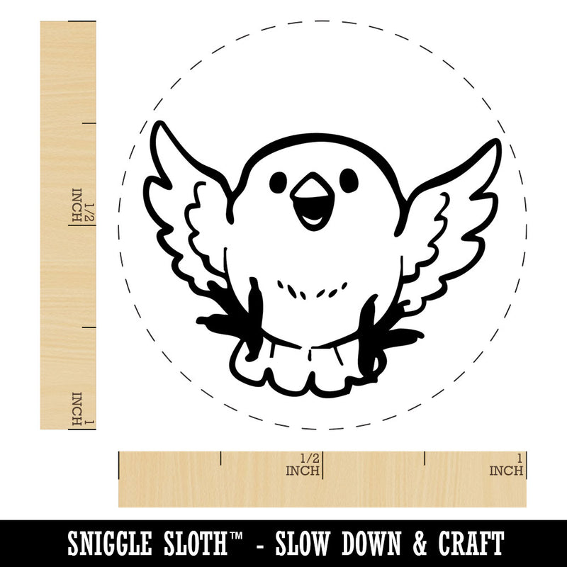 Cute Happy Excited Floating Bird Self-Inking Rubber Stamp for Stamping Ink Stamper Crafting Planners