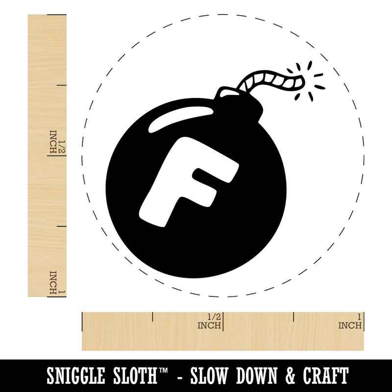 F Bomb Funny Curse Profanity Self-Inking Rubber Stamp for Stamping Ink Stamper Crafting Planners