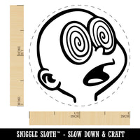 Hypnotized Trance Swirl Eyes Pupil Cartoon Self-Inking Rubber Stamp for Stamping Ink Stamper Crafting Planners