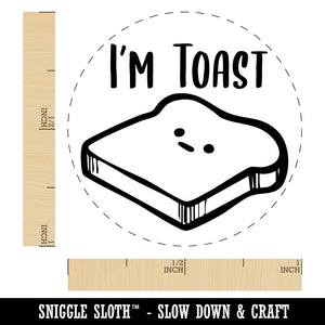 I'm Toast Funny Bread Concerned Self-Inking Rubber Stamp for Stamping Ink Stamper Crafting Planners