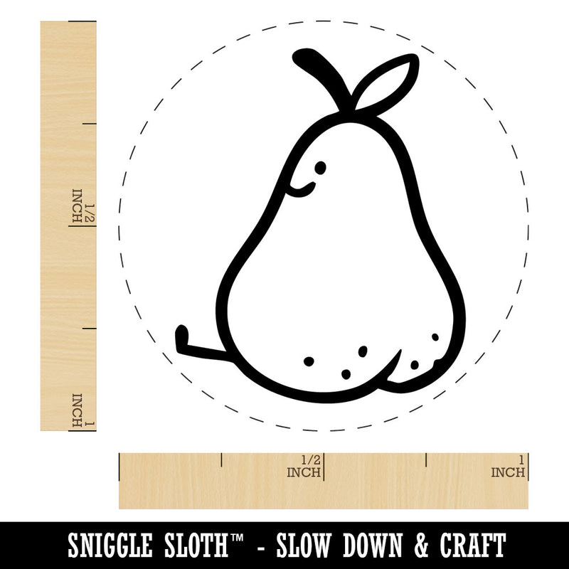 Juicy Pear Butt Cute Fruit Self-Inking Rubber Stamp for Stamping Ink Stamper Crafting Planners