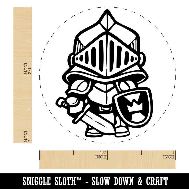 Little Knight Medieval Armor Sword Shield Self-Inking Rubber Stamp for Stamping Ink Stamper Crafting Planners