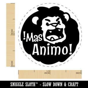 Mas Animo Lion Spanish Encouragement Teacher Stamp Self-Inking Rubber Stamp for Stamping Ink Stamper Crafting Planners