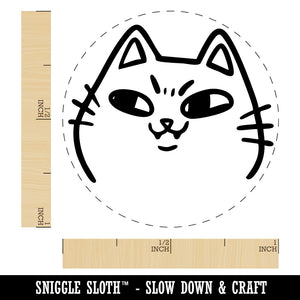 Mischievous Cat Smile Face Trouble Self-Inking Rubber Stamp for Stamping Ink Stamper Crafting Planners