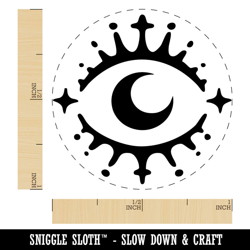 Moon Star Eye Rays Pupil Self-Inking Rubber Stamp for Stamping Ink Stamper Crafting Planners