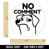 No Comment Bombastic Side Eye Dog Self-Inking Rubber Stamp for Stamping Ink Stamper Crafting Planners