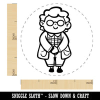Old Elderly Lady Grandma Cardigan Sweater Glasses Self-Inking Rubber Stamp for Stamping Ink Stamper Crafting Planners