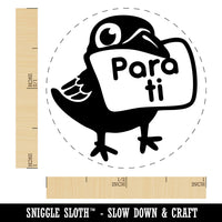 Para Ti Spanish Bird Crow For You Letter Raven Teacher Stamp Self-Inking Rubber Stamp for Stamping Ink Stamper