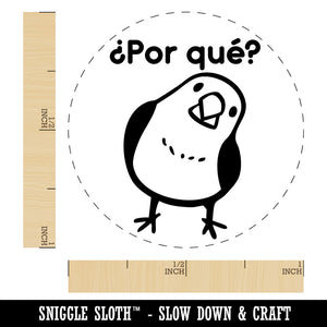 Por Que Why Spanish Question Bird Finch Teacher Stamp Self-Inking Rubber Stamp for Stamping Ink Stamper