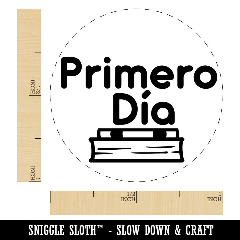 Primero Dia Spanish First Day School Teacher Stamp Self-Inking Rubber Stamp for Stamping Ink Stamper Crafting Planners