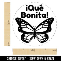 Que Bonita How Beautiful Butterfly Mariposa Spanish Teacher Stamp Self-Inking Rubber Stamp for Stamping Ink Stamper