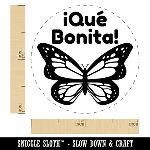Que Bonita How Beautiful Butterfly Mariposa Spanish Teacher Stamp Self-Inking Rubber Stamp for Stamping Ink Stamper