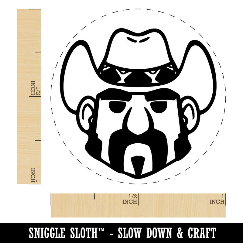 Rancher Cowboy Cartoon Head Hat Self-Inking Rubber Stamp for Stamping Ink Stamper Crafting Planners