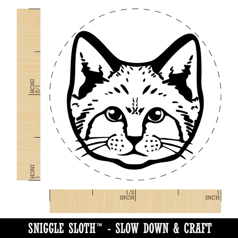 Realistic Sand Cat Feline Self-Inking Rubber Stamp for Stamping Ink Stamper Crafting Planners