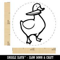 Threatening Goose with Kitchen Knife Self-Inking Rubber Stamp Ink Stamper for Stamping Crafting Planners