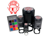 Chilly Kid in Winter Coat Earmuffs and Scarf Self-Inking Rubber Stamp for Stamping Crafting Planners
