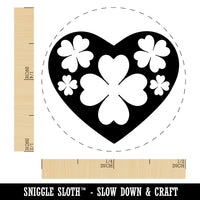 Clover Shamrock Heart Saint Patricks Day Self-Inking Rubber Stamp for Stamping Crafting Planners