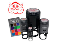 Fat Mobster Cat with Bowler Hat Self-Inking Rubber Stamp for Stamping Crafting Planners