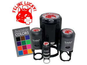 Feline Lucky Cat Leprechaun Hat Clover Saint Patricks Day Self-Inking Rubber Stamp for Stamping Crafting Planners