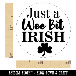 Just a Wee Bit Irish Saint Patricks Day Shamrock Clover Self-Inking Rubber Stamp for Stamping Crafting Planners