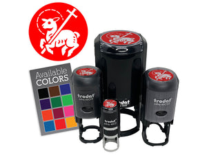 Lamb of God Christian Jesus Cross Self-Inking Rubber Stamp for Stamping Crafting Planners