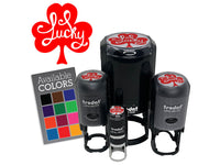 Lucky Cursive Shamrock Four Leaf Clover Self-Inking Rubber Stamp for Stamping Crafting Planners