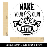 Make Your Own Luck Shamrock Clover Saint Patricks Day Self-Inking Rubber Stamp for Stamping Crafting Planners