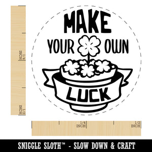 Make Your Own Luck Shamrock Clover Saint Patricks Day Self-Inking Rubber Stamp for Stamping Crafting Planners