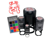 Oh No Panic Mistake Sweating Reaction Self-Inking Rubber Stamp for Stamping Crafting Planners