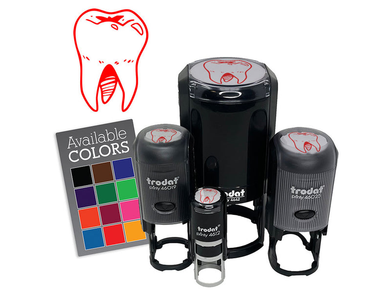 Realistic Tooth Molar Sparkling Clean Dental Self-Inking Rubber Stamp for Stamping Crafting Planners